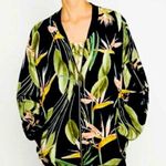 ZARA  Tropical Safari Floral Print Oversized Relaxed Bomber Jacket M Photo 0