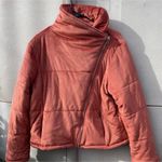 HYFVE  Women Copper Orange Bomber Side Zip Lined Cozy Puffer Jacket Sz L Photo 1