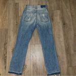 Mother SUPERIOR‎ Jeans Highwaisted Hiker Hover Undone Hem in On My Knees 25 Blue Photo 4