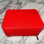 NEW Sunday Riley Cosmetic Suitcase Travel Bag 10x8x4" Red Zippered Makeup Case Photo 3