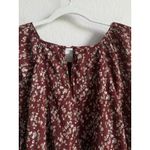 Hayden Los Angeles Textured Maroon Floral Tiered Midi Dress Pockets Women's 1XL Photo 8