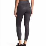 Zella Black Shiny Embossed Print High Waisted Athletic Workout Leggings Photo 1