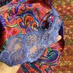 80s VINTAGE VICTORIAS SECRET FUNKY PSYCHEDELIC PAISLEY SLIP DRESS Purple Photo 4