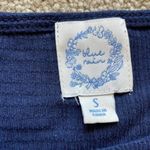 Blue Rain  Embroidered Sunflower Baby Tee‎ Navy Blue Size: Small Photo 3