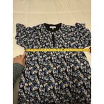 Reiss  Blue Lulu Ditsy Flippy Drop Waist Mini Dress Short Sleeve Flutter Medium 8 Photo 7