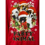 Well Worn NEW LA Women's Red Party Animal Dog Christmas Sweatshirt Top Size L Photo 1