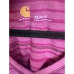 Carhartt Force Purple Striped V Neck Long Sleeve Shirt Top Womens XL Workwear Photo 3
