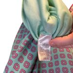 Umgee  Teal Pink Navy Long Sleeve Mini Shift Dress Boatneck XL Boho Lagenlook Photo 6