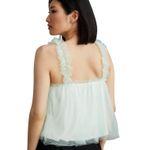 Sunday in Brooklyn Anthropologie Mint Green Tulle Ruffle Tank Top. XS Photo 1