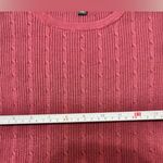 Brooks Brothers  Women's Cotton Blend Cable Knit Sleeveless Sweater Maroon Size L Photo 4