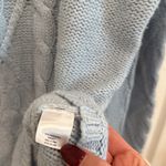 st. john's bay Vintage chunky cableknit boat neck sweater ice blue Photo 4