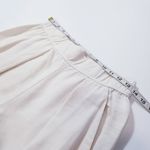 Raquel Allegra Linen Blend White Pleated Crop Pants Pull On High Rise Size 2 Photo 4