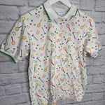 Vintage Sweetbriar Short Sleeve Polo Shirt Size M White Tennis Croquet Cutesy Size M Photo 2