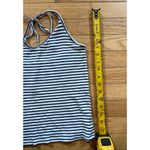 American Eagle Navy and white striped cropped halter top size medium Photo 3