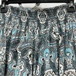 Earthbound  Trading Co S Blue White Paisley Flared Leg Pants Womens Wide Photo 2