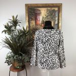 Westbound Women’s Large Zebra Print Top Long Sleeve Animal Print Blouse Stretch Photo 2