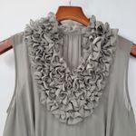 Saks 5th Avenue Saks Fifth Avenue Womens Dress 6‎ Black Gray Green Ruffle Sleeveless Career Work Photo 1