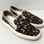 Veronica Beard  Brown Animal Print Slip On Sneakers Womens 8.5 Flats Casual Shoes Photo 0