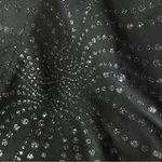 90s Vintage Black Whimsigoth Prom Dress. Medium. Empire Waist Polka Dot Glitter Photo 9