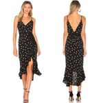 Lovers + Friends Dress Size Small Bridget Polka Dot Dots B&W Ruffle Cocktail Photo 1