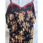 Brand New BOG Collective Women's XS Black Gold Floral Mini Dress Built in Bra Photo 3