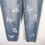 Revice Denim Revice Size 30 Jeans Straight Leg High Rise Light Blue Butterfly Print Front 859 Photo 3