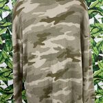 American Eagle AEO Camo Print V Neck Waffle Knit Top Photo 1