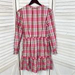 J.Crew  Factory Plaid Ruffle Trim Tiered Shift Dress‎ Pink 6 Photo 8