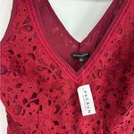 Kendall + Kylie  NWT Red Lace Tie Romper Photo 3