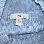 BP NWT . Mock Neck Long Sleeve Cotton Blend Rib Sweater Dress In Blue Cashmere L Photo 4