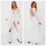 For Love & Lemons 💕💕 Frances Lace Maxi Dress ~ White Small S NWT Photo 2