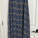 LuLaRoe Aztec Design,โ blue and brown long maxi skirt Women's size S Photo 0