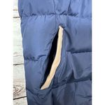 Zshow Womans Quilited Puffer Vest Hood Navy Blue Warm Fur Lined Size‎ Medium New Photo 2