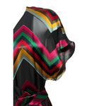 Alice + Olivia Lexa Chevon Striped Rainbow Wrap Tie Dress Chiffon Silk Viscose 2 Photo 3