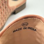 Journee Collection Mules Womens 8.5 Tan Pink Woven Leather Slip On Flat Perri Photo 7