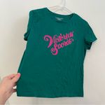Victoria's Secret VICTORIA’S SECRET VS Tee-Jama Green Pink Graphic Tee T-Shirt Pajama SHIRT ONLY Photo 9