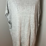 J. Jill Pure Jill Linen Cotton Lightweight Knit Poncho Gray Size Large Tall Photo 0