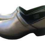 Lands' End  Clog Mule Heel Metallic Silver Gray Size 10 Slip on #444703 Photo 0