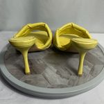 Source Unknown Yellow Woven Padded Slide Heels Square Toe Mule Sandals Women’s 8.5 Photo 3