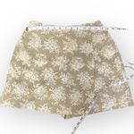 Van Heusen Vintage  Tan and Cream Floral Skort 100% Cotton Photo 4