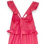Boohoo size 8 pink maternity frill tie midi maxi dress Photo 8