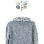 Gap 100% Wool Faux Shearling Collar Button Front Cardigan Gray Size Medium Photo 8