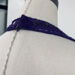 Vintage 90s Y2k Silk Beaded Sequin Gown Halter Neck Low Back Formal Prom Purple Size XS Photo 14