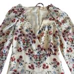 Maje Inora Yellow Floral Print Silk Long Sleeve Playsuit Romper Size 36 Small Photo 3