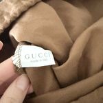 Gucci GG Crystal Hobo Shoulder Bag in Brown Coated Monogram & Leather Photo 12