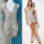 Motel Rocks MOTEL Dilada Bodycon Dress In Tonal Zebra Photo 1