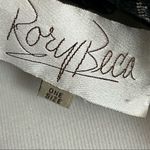 Rory Beca  Fringe Poncho 100% Cotton Black and White Window Pane Plaid One Size Photo 3