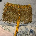 None Gold sequin wrap skirt Photo 2