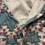 Red Camel Hoodie Aztec Patterned in Teal and Maroon MEDIUM Great feeling and looks!! Photo 6