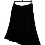Larry Levine  STRETCH BLACK FAUX SUEDE FLOWY MIDI SKIRT SIZE 6‎ Photo 0